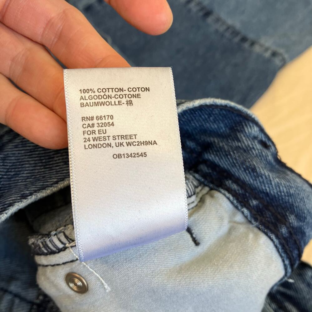 BDG Urban Outfitters Sz 33/32 Skate Fit Jeans Patchwork Baggy Jeans Mid Wash - Picture 15 of 16